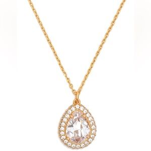 NWOT Kate Spade Brilliant Statements Pavé Halo Mini Pendant. Color: Gold